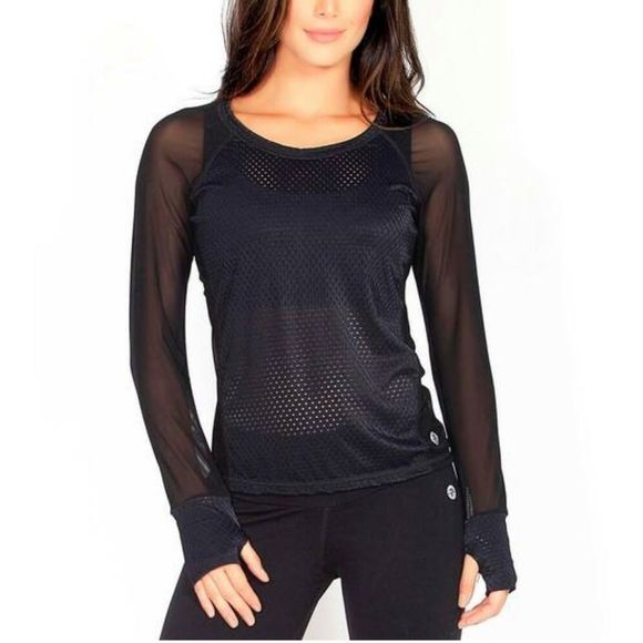 Protokolo Vera Mesh Long Sleeve Tee With Thumb Loops - Picture 1 of 1